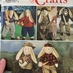 5/$25 Simplicity 7836 bunny rabbit pattern plush doll toy